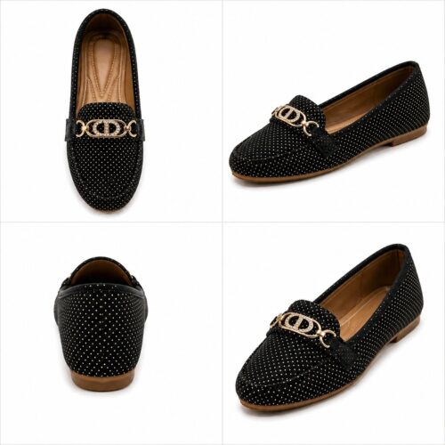 women stylish flat loafer shoes