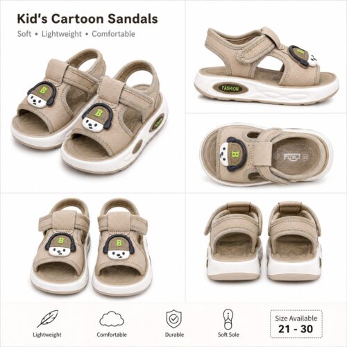 kids cartoon sandals – soft & comfortable