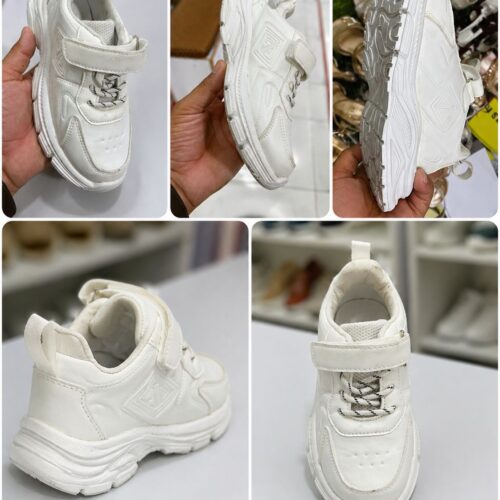 kids white sports sneakers
