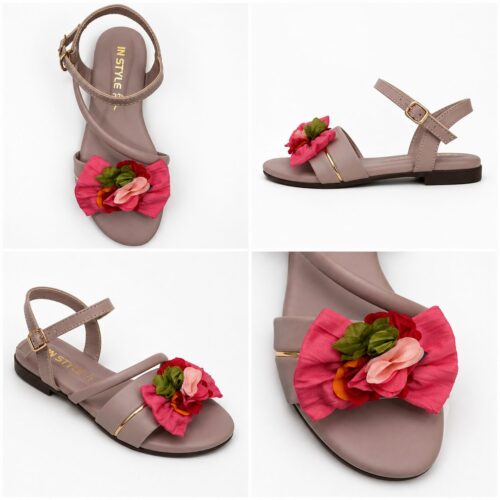 women floral flat sandals – stylish & comfortable