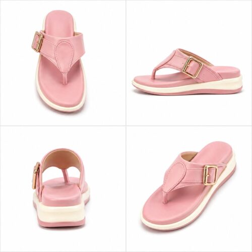 women comfort toe post platform sandal