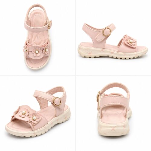 girls cute flower sandal with soft sole